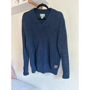 Lucky Brand Men's Navy V-Neck Sweater